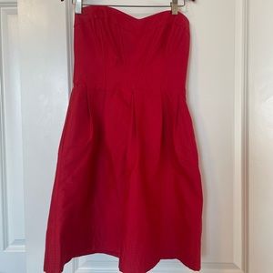 Boutique Red Strapless Cocktail Dress